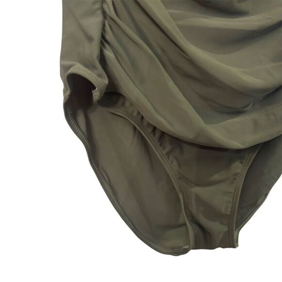 Mycoco Women's Twist Front Tankini Swimsuit Green Size 12 Standard - Picture 5 of 10